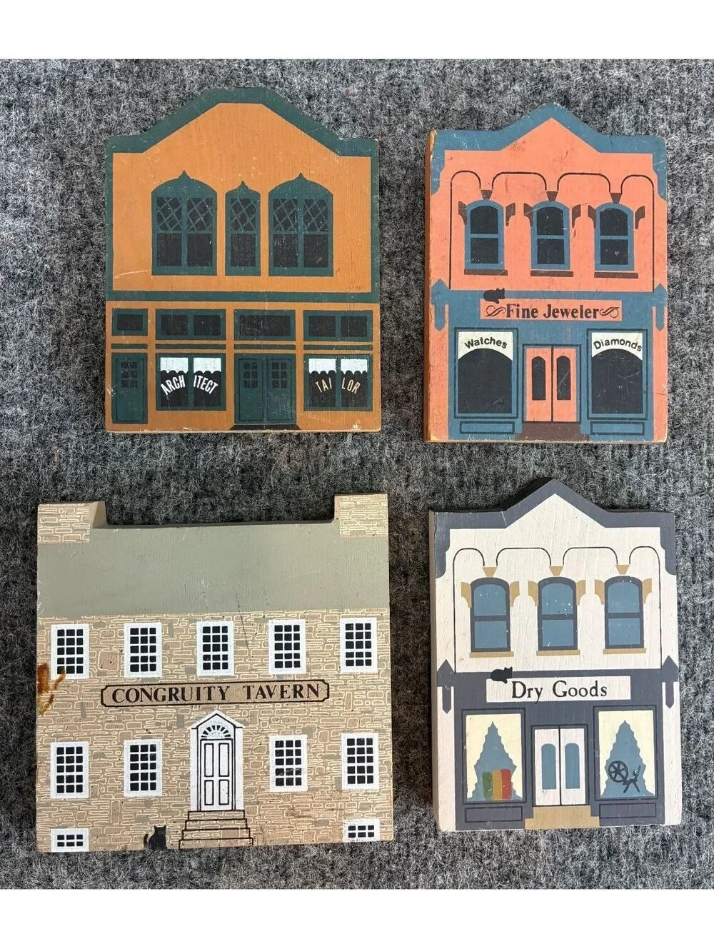 1980s Cats Meow Building Lot Congruity Tavern Architect Tailor Jeweler #2